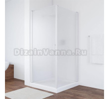 Душевой уголок Vegas Glass EP-Fis 90 01 10 L профиль белый, стекло сатин