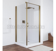 Душевой уголок Vegas Glass EP-Fis 90 05 01 R профиль бронза, стекло прозрачное