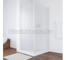 Душевой уголок Vegas Glass EP-Fis 80*100 01 10 L профиль белый, стекло сатин