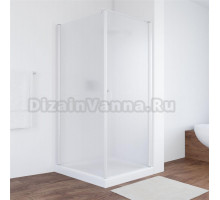Душевой уголок Vegas Glass EP-Fis 80*100 01 10 R профиль белый, стекло сатин