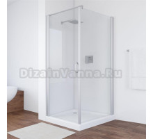 Душевой уголок Vegas Glass EP-Fis 80*100 07 01 L профиль матовый хром, стекло прозрачное