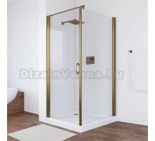 Душевой уголок Vegas Glass EP-Fis 80*100 05 01 L профиль бронза, стекло прозрачное