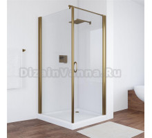 Душевой уголок Vegas Glass EP-Fis 80*100 05 01 R профиль бронза, стекло прозрачное