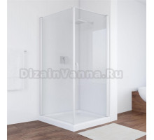 Душевой уголок Vegas Glass EP-Fis 90*100 01 01 R профиль белый, стекло прозрачное