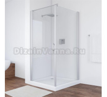 Душевой уголок Vegas Glass EP-Fis 90*100 07 01 L профиль матовый хром, стекло прозрачное