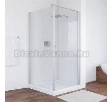 Душевой уголок Vegas Glass EP-Fis 90*100 07 01 R профиль матовый хром, стекло прозрачное