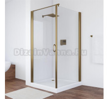 Душевой уголок Vegas Glass EP-Fis 90*100 05 01 L профиль бронза, стекло прозрачное