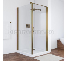 Душевой уголок Vegas Glass EP-Fis 90*100 05 01 R профиль бронза, стекло прозрачное