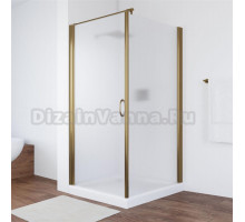 Душевой уголок Vegas Glass EP-Fis 90*100 05 10 L профиль бронза, стекло сатин