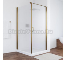 Душевой уголок Vegas Glass EP-Fis 90*100 05 10 R профиль бронза, стекло сатин