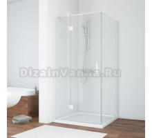 Душевой уголок Vegas Glass AFP-Fis 90*70 01 01 L профиль белый, стекло прозрачное