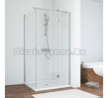 Душевой уголок Vegas Glass AFP-Fis 90*70 08 01 R профиль глянцевый хром, стекло прозрачное