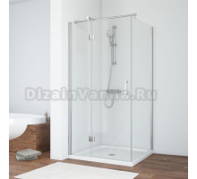 Душевой уголок Vegas Glass AFP-Fis 90*70 08 01 L профиль глянцевый хром, стекло прозрачное