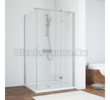 Душевой уголок Vegas Glass AFP-Fis 100*70 08 01 R профиль глянцевый хром, стекло прозрачное