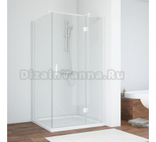 Душевой уголок Vegas Glass AFP-Fis 100*80 01 01 R профиль белый, стекло прозрачное