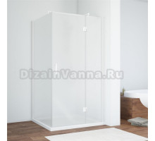 Душевой уголок Vegas Glass AFP-Fis 100*80 01 10 R профиль белый, стекло сатин