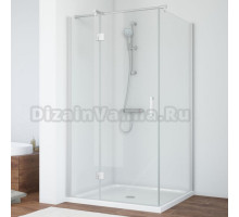 Душевой уголок Vegas Glass AFP-Fis 100*80 07 01 L профиль матовый хром, стекло прозрачное
