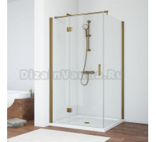 Душевой уголок Vegas Glass AFP-Fis 100*80 05 01 L профиль бронза, стекло прозрачное