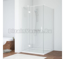 Душевой уголок Vegas Glass AFP-Fis 100*90 01 01 L профиль белый, стекло прозрачное