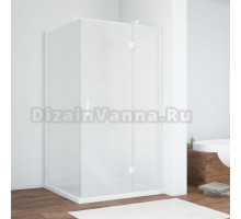 Душевой уголок Vegas Glass AFP-Fis 100*90 01 10 R профиль белый, стекло сатин