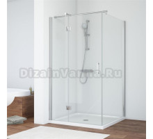 Душевой уголок Vegas Glass AFP-Fis 100*90 08 01 L профиль глянцевый хром, стекло прозрачное