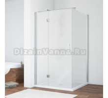 Душевой уголок Vegas Glass AFP-Fis 100*90 08 10 L профиль глянцевый хром, стекло сатин