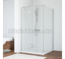 Душевой уголок Vegas Glass AFP-Fis 100*90 07 01 L профиль матовый хром, стекло прозрачное
