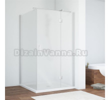 Душевой уголок Vegas Glass AFP-Fis 100*90 07 10 R профиль матовый хром, стекло сатин