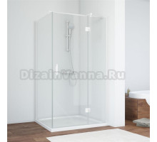 Душевой уголок Vegas Glass AFP-Fis 110*70 01 01 R профиль белый, стекло прозрачное