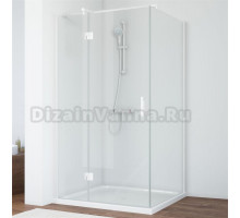 Душевой уголок Vegas Glass AFP-Fis 110*80 01 01 L профиль белый, стекло прозрачное