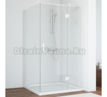 Душевой уголок Vegas Glass AFP-Fis 110*80 01 01 R профиль белый, стекло прозрачное