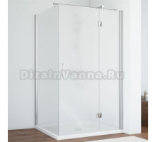 Душевой уголок Vegas Glass AFP-Fis 110*80 08 10 R профиль глянцевый хром, стекло сатин