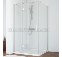 Душевой уголок Vegas Glass AFP-Fis 110*80 07 01 L профиль матовый хром, стекло прозрачное