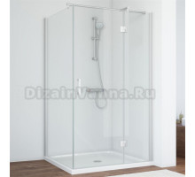 Душевой уголок Vegas Glass AFP-Fis 110*80 07 01 R профиль матовый хром, стекло прозрачное