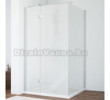 Душевой уголок Vegas Glass AFP-Fis 110*80 07 10 L профиль матовый хром, стекло сатин