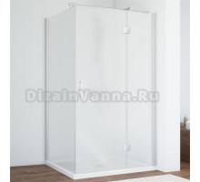 Душевой уголок Vegas Glass AFP-Fis 110*80 07 10 R профиль матовый хром, стекло сатин