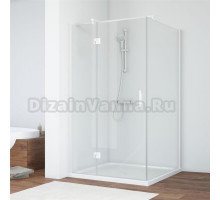 Душевой уголок Vegas Glass AFP-Fis 110*90 01 01 L профиль белый, стекло прозрачное