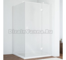 Душевой уголок Vegas Glass AFP-Fis 110*90 01 10 R профиль белый, стекло сатин