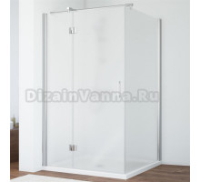 Душевой уголок Vegas Glass AFP-Fis 110*90 08 10 L профиль глянцевый хром, стекло сатин