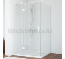 Душевой уголок Vegas Glass AFP-Fis 120*80 01 01 L профиль белый, стекло прозрачное