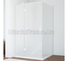 Душевой уголок Vegas Glass AFP-Fis 120*80 01 10 L профиль белый, стекло сатин