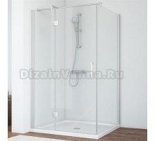 Душевой уголок Vegas Glass AFP-Fis 120*80 07 01 L профиль матовый хром, стекло прозрачное