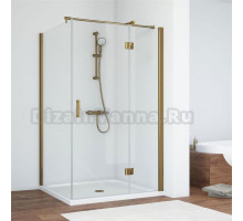 Душевой уголок Vegas Glass AFP-Fis 120*80 05 01 R профиль бронза, стекло прозрачное
