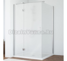 Душевой уголок Vegas Glass AFP-Fis 120*90 08 10 L профиль глянцевый хром, стекло сатин