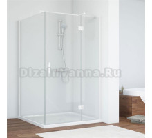 Душевой уголок Vegas Glass AFP-Fis 120*100 01 01 R профиль белый, стекло прозрачное