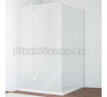 Душевой уголок Vegas Glass AFP-Fis 120*100 01 10 L профиль белый, стекло сатин