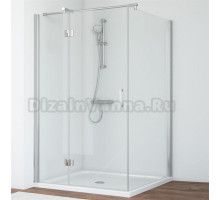 Душевой уголок Vegas Glass AFP-Fis 120*100 08 01 L профиль глянцевый хром, стекло прозрачное