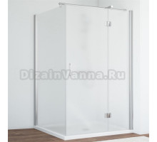 Душевой уголок Vegas Glass AFP-Fis 120*100 08 10 R профиль глянцевый хром, стекло сатин