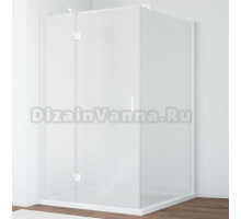 Душевой уголок Vegas Glass AFP-Fis 120*110 01 10 L профиль белый, стекло сатин
