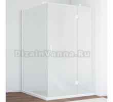 Душевой уголок Vegas Glass AFP-Fis 120*110 01 10 R профиль белый, стекло сатин